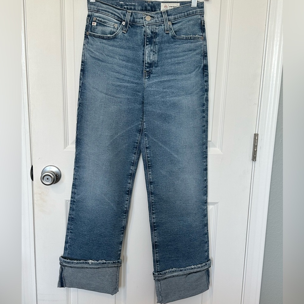 Ag Adriano Goldschmied Kora Wide Leg High Rise Jeans - Picture 2 of 7